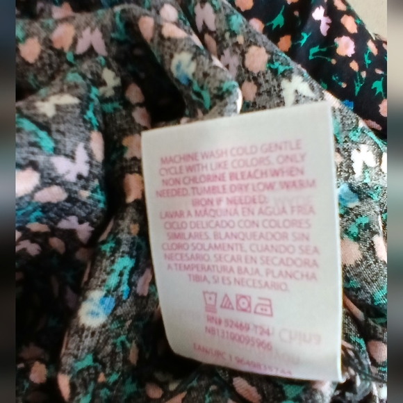 Micro Ditsy Floral High-Low Maxi Skirt Womens 3X Cottagecore Fairy Whimsygoth - Picture 6 of 6